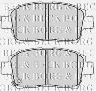 BORG & BECK bbp2100 -  Комплект тормозных колодок, дисковый тормоз